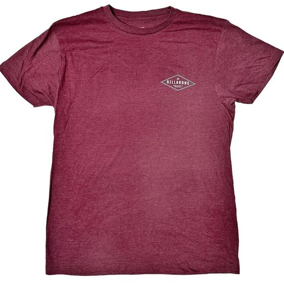 NWOT Billabong Vista Short Sleeve T-Shirt Burgundy Men’s M - Picture 1 of 8